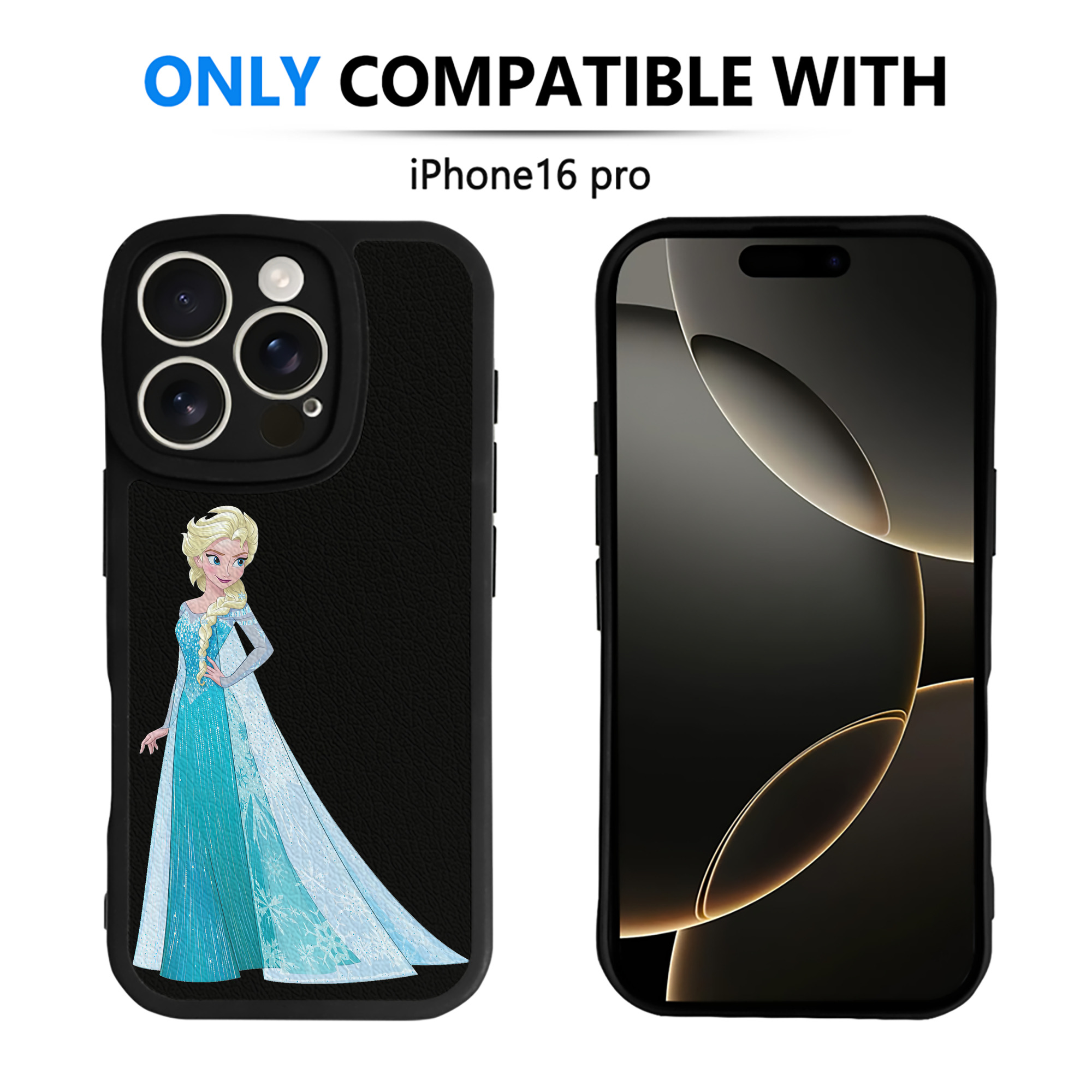 （画像用） アナと雪の女王 アンナ エルサ Frozen Anna Elsa 【iPhone 16シリーズ対応】シリコンスマホケース（レザー調） 材質：シリコン